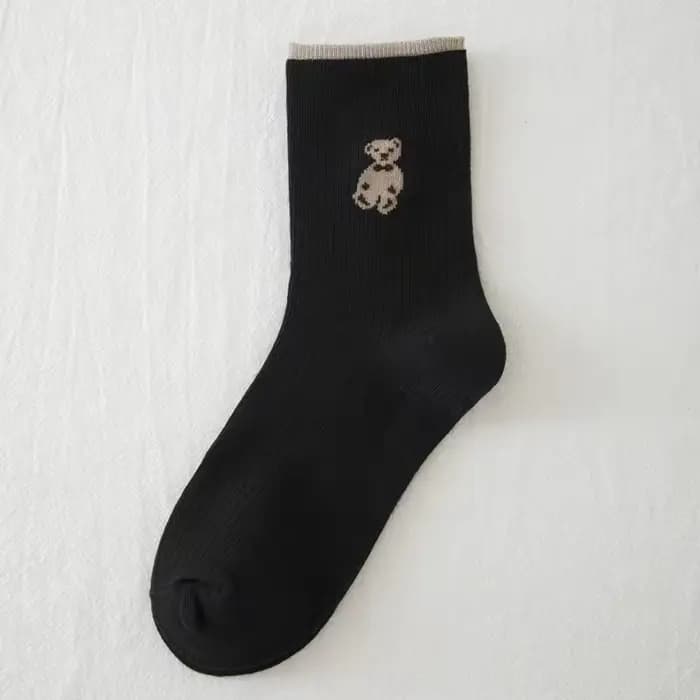 Chaussettes thermiques en coton avec ours mignon pour femme, garder au chaud, chaussettes d'hiver ma