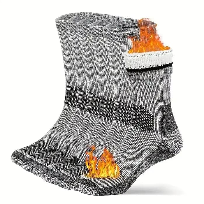 Chaussettes de randonnée en laine mérinos, chaussettes chaudes pour bottes d'hiver, adaptées aux hom