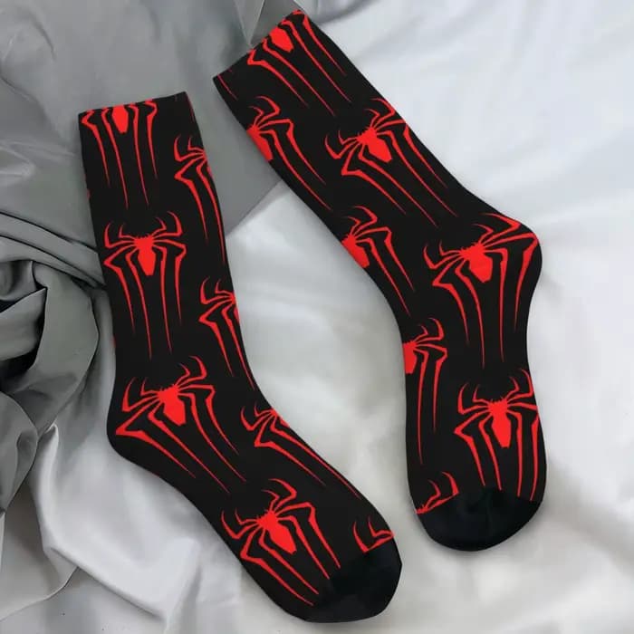 Dessin animé araignée rouge chaussettes Manga Simple nouveauté bas automne antibactérien unisexe hom