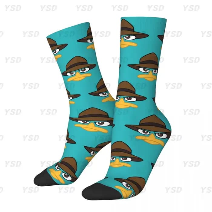 Dack demande l'ornithorynque haute FS polyester pour hommes et femmes, chaussettes d'impression, app