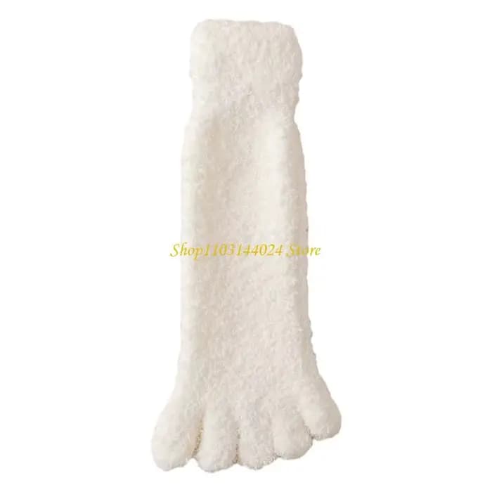 N5KE – chaussettes d'hiver à bout pelucheux pour femmes, chaussettes à cinq doigts en fourrure pour