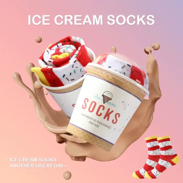 1 paire de chaussettes mi-longues pour hommes et femmes, boîte à gobelets en papier cadeau drôle de