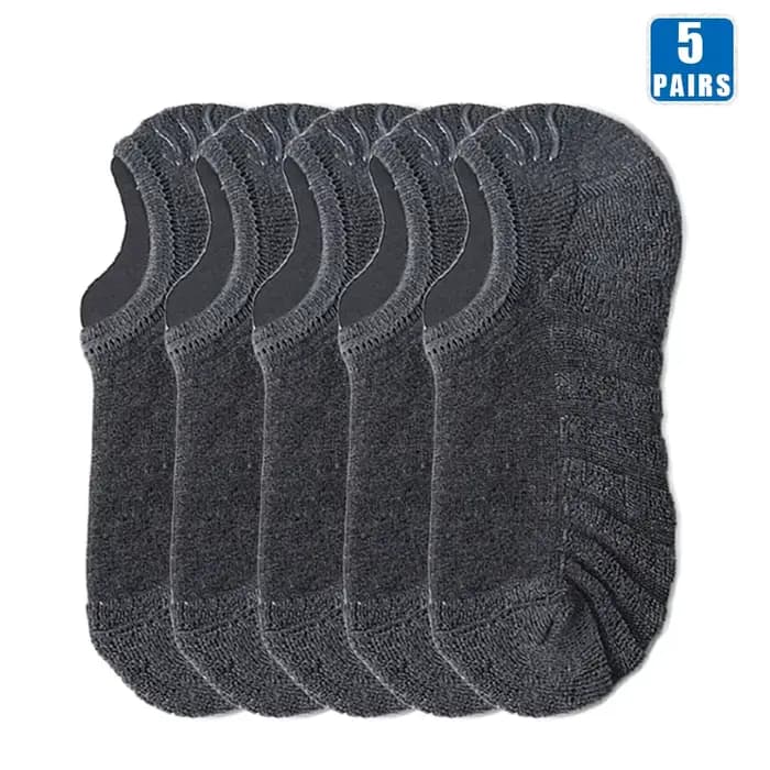 5 paires de chaussettes courtes en coton pour hommes, de haute qualité, décontractées, douces, coupe