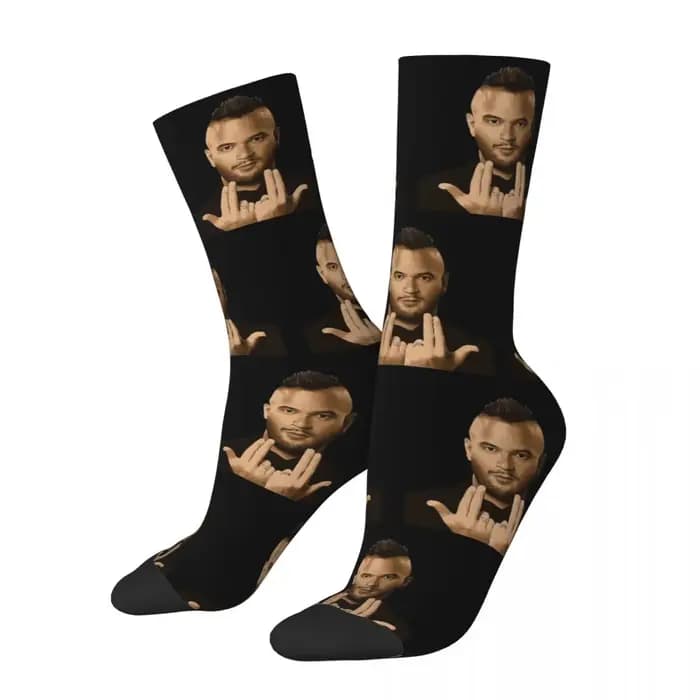 Jul France rappeur unisexe chaussettes d'hiver coupe-vent chaussettes heureuses Style de rue chausse