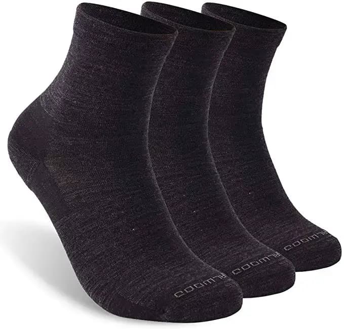 ZEALWOOD 3 paires de chaussettes de course en laine mérinos pour hommes et femmes, série Lifestyle,