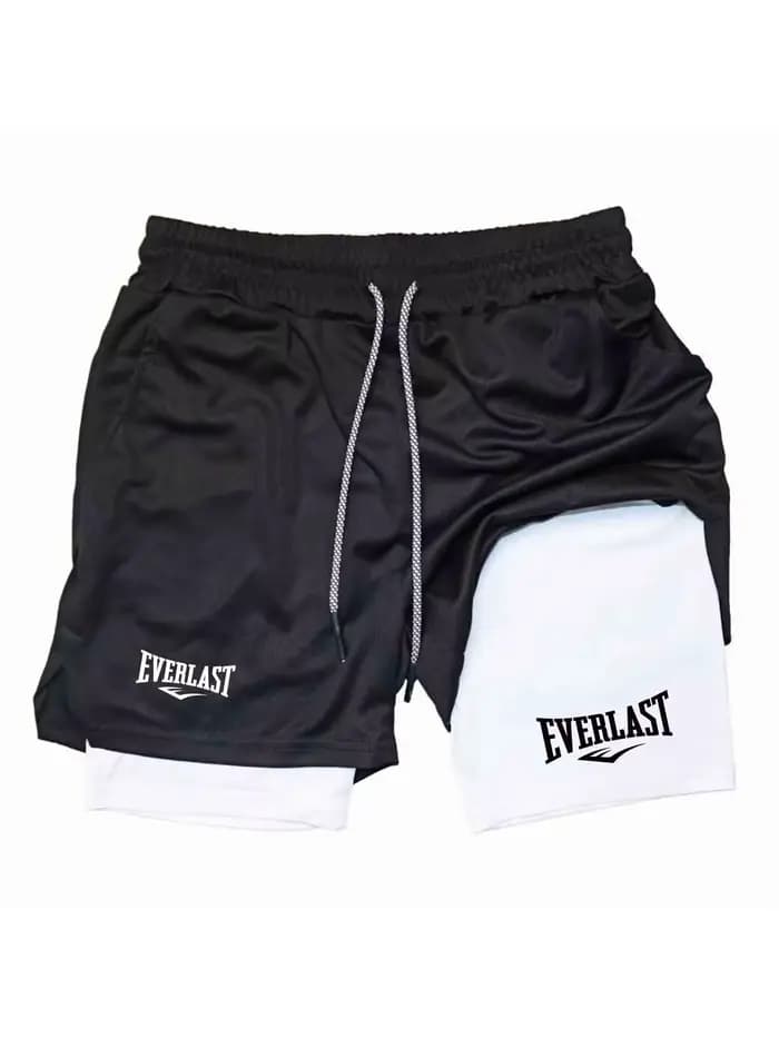 Shorts de sport pour hommes, shorts de sport imprimés, design double couche, séchage rapide, basketb