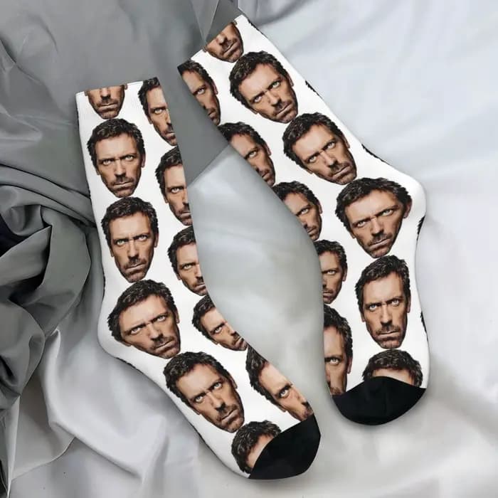 Dr. Gregory House chaussettes automne télévision américaine bas drôle hommes qualité chaussettes gra