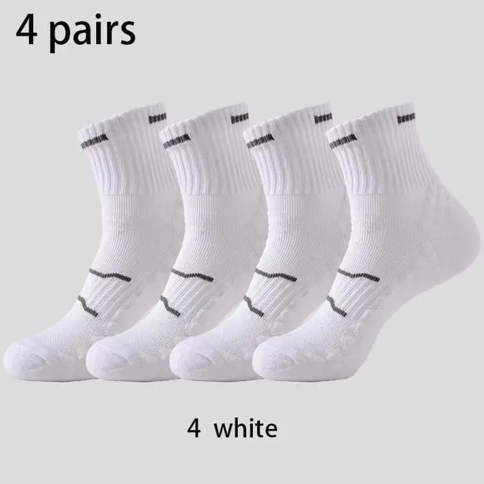 4 paires de chaussettes de sport Pro Performance – respirantes, rembourrées, antidérapantes pour la