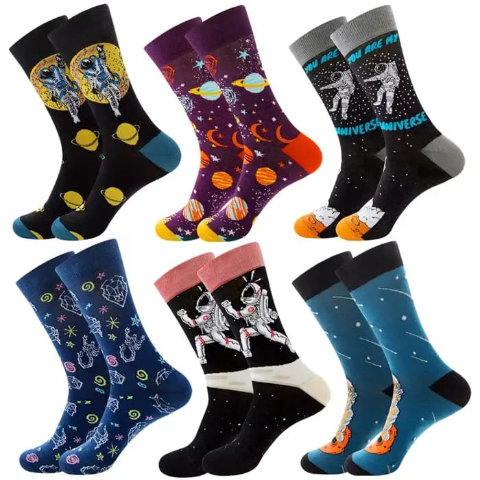 Chaussettes sulfen Coton pour Course de Boxe, Échiquier, Animal, Dessin Animé, Rue, Grande Taille, N