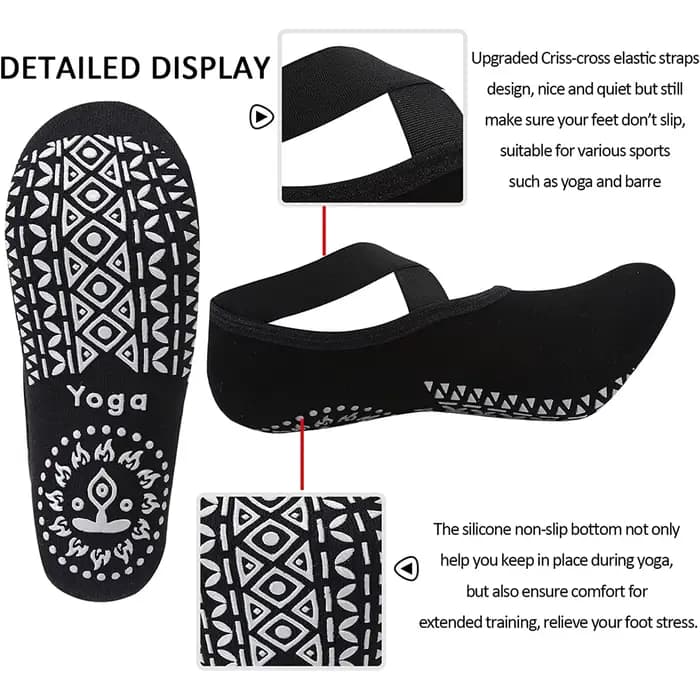 Chaussettes de Yoga respirantes de haute qualité pour femmes, chaussettes de Pilates à bandes antidé