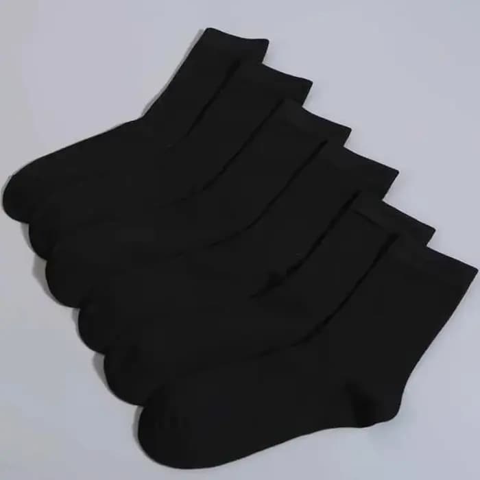 6 paires de chaussettes mi-longues pour hommes, couleur unie, mode confortable, automne, classique,