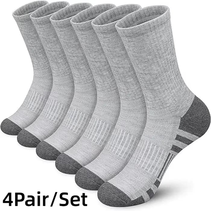 Chaussettes de randonnée respirantes anti-ampoules en maille pour hommes, avec coussinets, pour la r