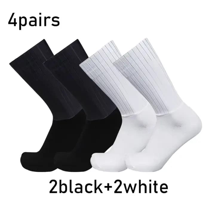 Chaussettes de sport en silicone, 4 paires/ensemble