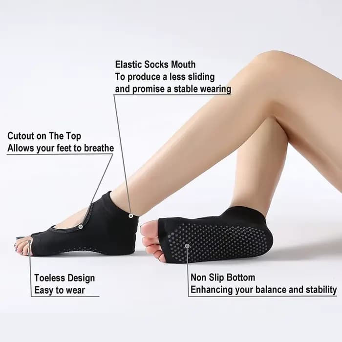 Chaussettes de Yoga antidérapantes pour femmes, de haute qualité, à deux orteils, en coton, pour Pil