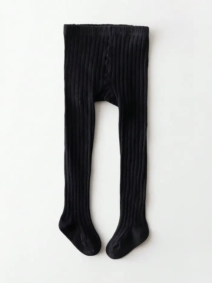 Collants 1 pièce pour bébé fille, basiques simples à rayures verticales, adaptés à la vie quotidienn