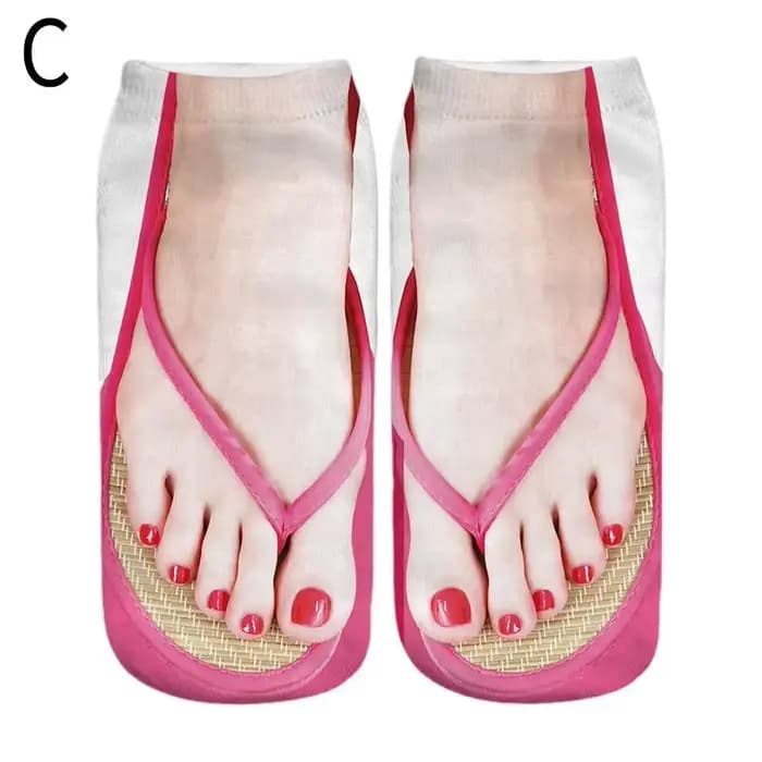 Chaussettes imprimées 3D pour femmes, nouveauté, à faible rinçage, en coton, décontractées, drôles,