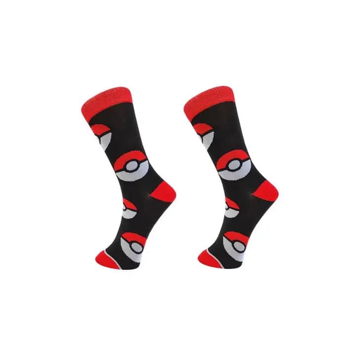 Chaussettes de sport Pokemon Pikachu Gengar Eevee, chaussettes de sport périphériques de dessin anim