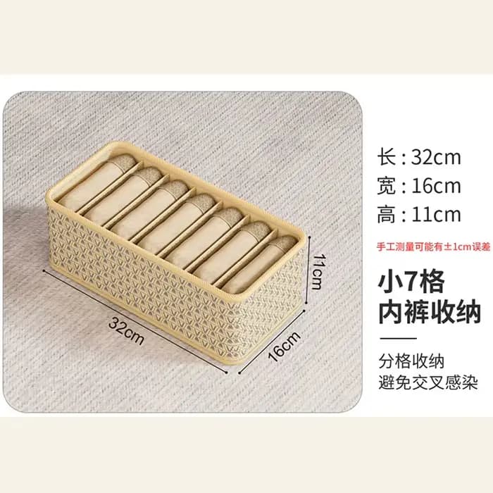Boîte de rangement pliable et empilable pour sous-vêtements et chaussettes, avec compartiments 3D, 6