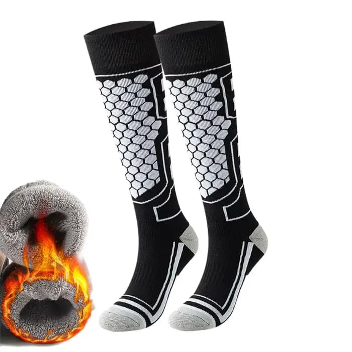 Chaussettes de Snowboard pour hommes et femmes, chaussettes thermiques chauffantes hautes pour l'hiv