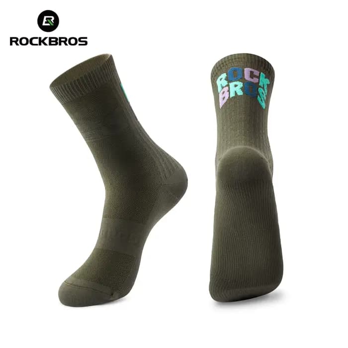 ROCKBROS Chaussettes de cyclisme à bordure hautement élastique, douces et confortables, chaussettes