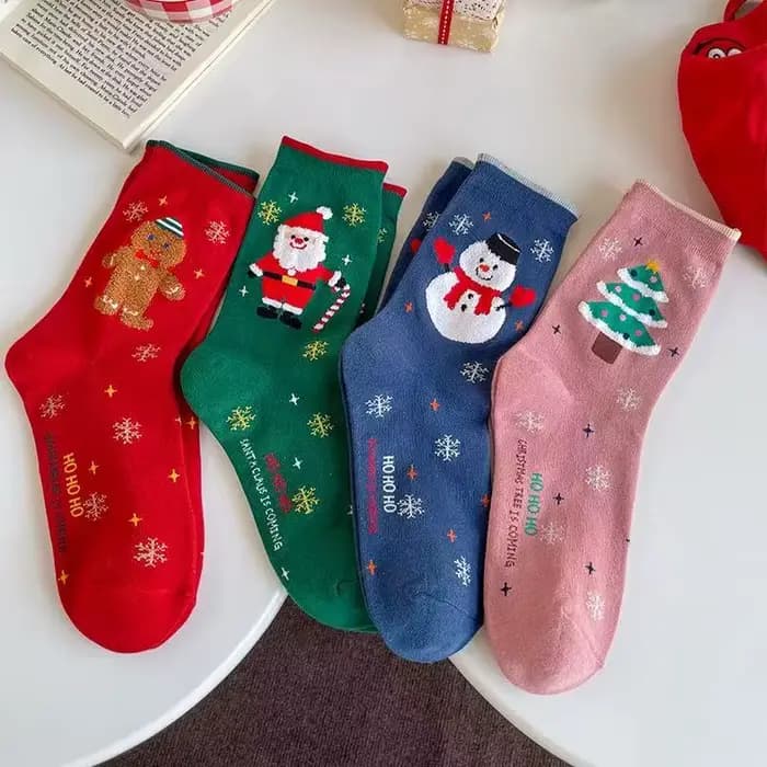 Chaussettes de dessin animé créatives de noël et d'automne, père noël, renne, bonhomme de neige, ren