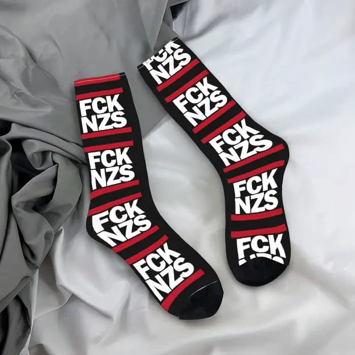 Fck Nzs Chaussettes Kawaii Bas Chaussettes d'extérieur douces pour hommes Chaussettes antidérapantes