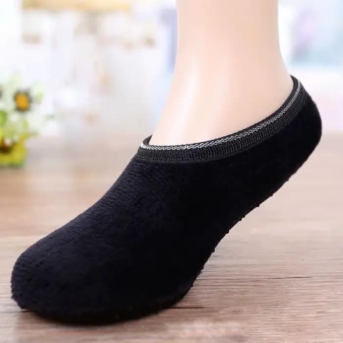 Chaussettes de sol confortables doublées de polaire pour femmes, semelles antidérapantes, intérieur