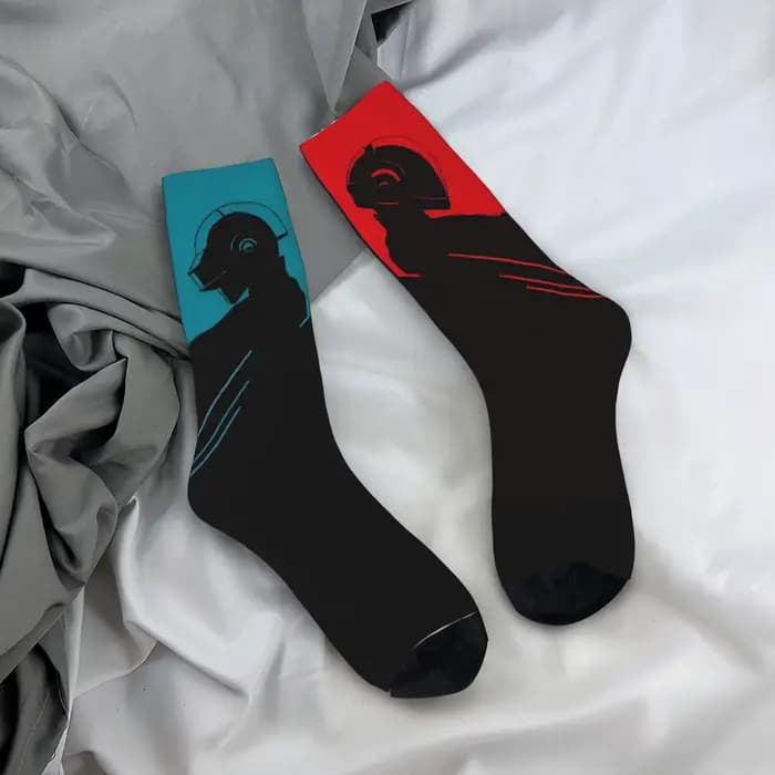 Daft Punk Rock Band chaussettes automne bas coréen femmes hommes moyen doux chaussettes conception S