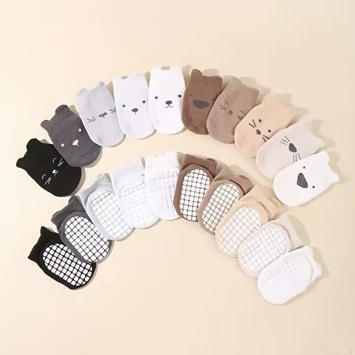 10 paires de chaussettes antidérapantes pour bébé, respirantes, élégantes, chaussettes antidérapante