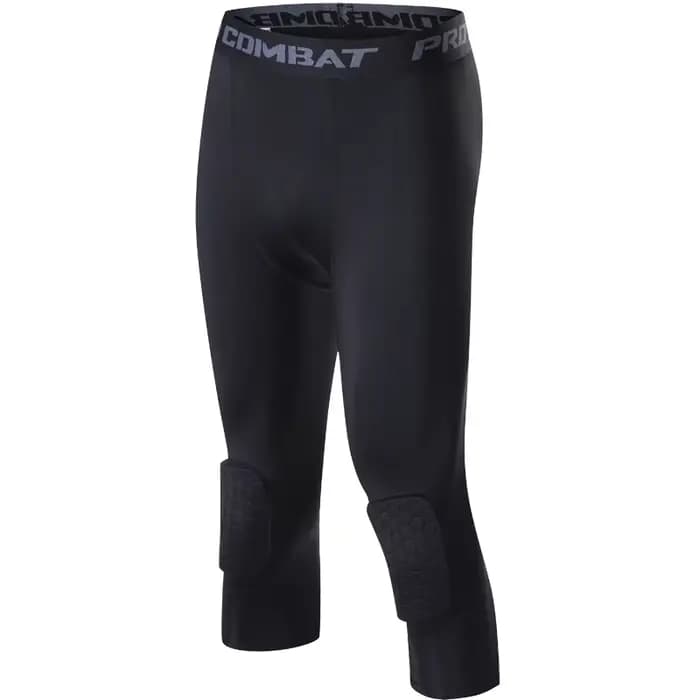 Collants de sport pour hommes, pantalons de Compression Anti-Collision, genouillères, séchage rapide