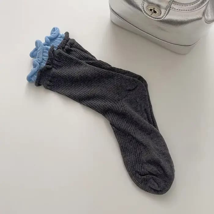 Chaussettes Midtube assorties à Double nervuré pour femmes et chaussettes assorties bonbons pour Mor
