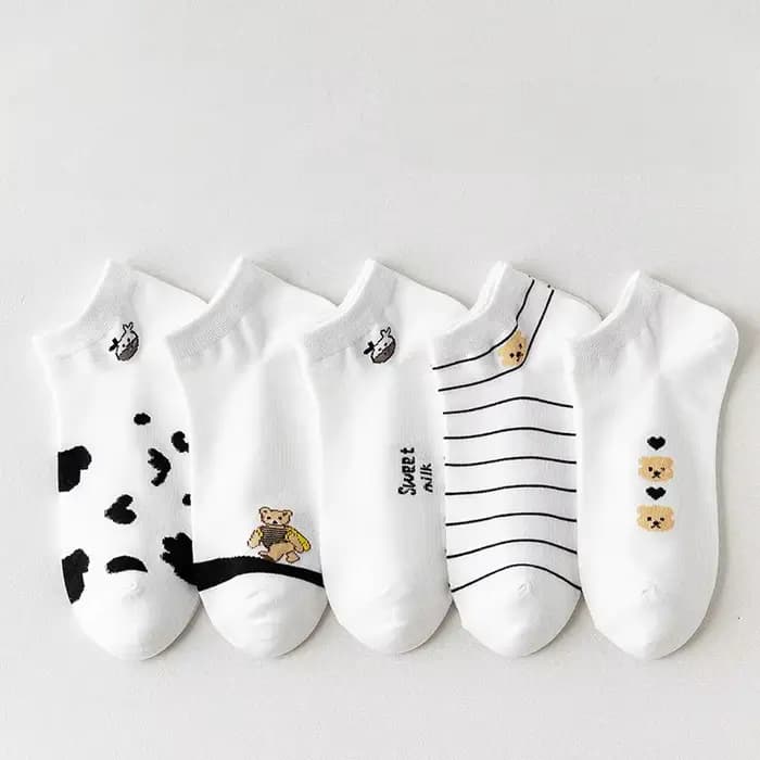 5 paires de chaussettes pour femmes avec vache, mignonnes, uniques, amusantes, confortables, évacuan
