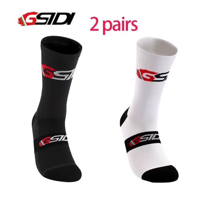 GSIDI – chaussettes de cyclisme pour hommes et femmes, 2 paires, pour Sports de plein air, vélo de r