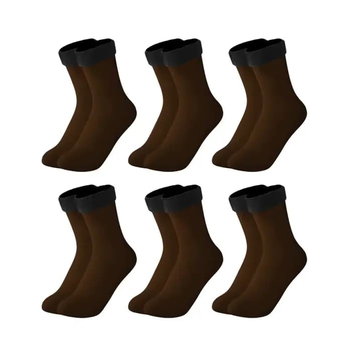 1-5 paires hiver neige chaussettes femmes hommes velours épaissi moyen Tube couleur unie sol thermiq