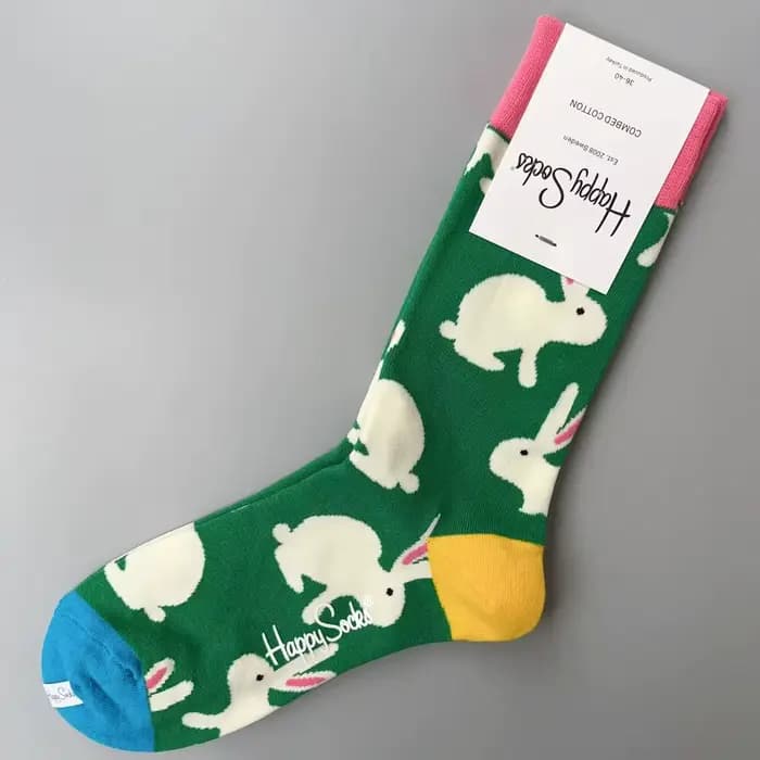 Happy chaussettes femmes hommes classique équipage chaussette coton amusant nouveauté chaussette cha