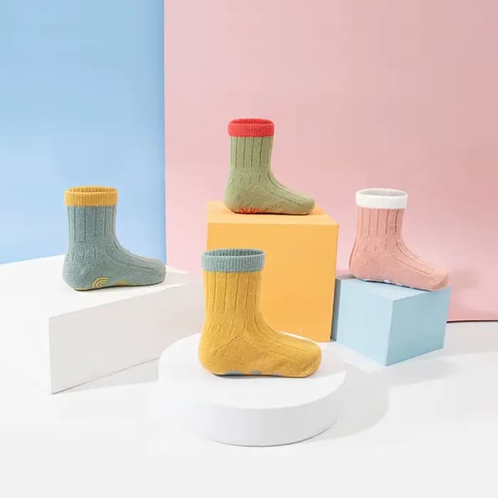5 paires de chaussettes de sol en tricot mignonnes et décontractées, chaussettes en coton doux et co