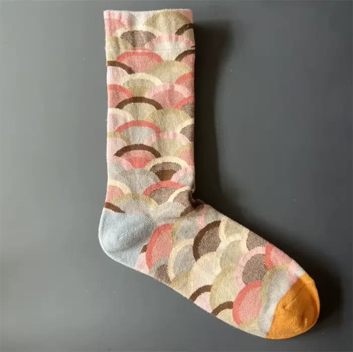 Nouvelles chaussettes mi-mollet françaises - Chaussettes pour hommes et femmes style peinture à l'hu