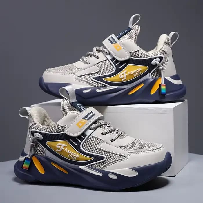Baskets enfant chaussures de Sport pour garçons mode cuir enfants respirant maille confort chaussure