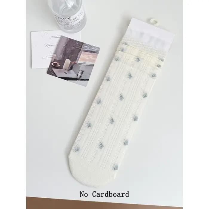 Chaussettes fines à fleurs en dentelle pour femmes, chaussettes longues respirantes pour filles, à l