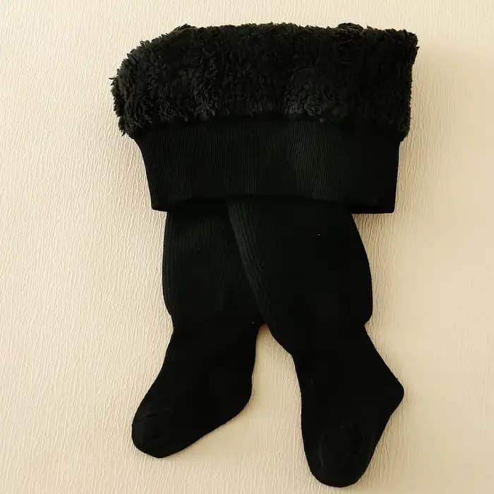 Leggings d'hiver pour bébés filles, doublure polaire, rayures, collants en coton épais et chauds, co