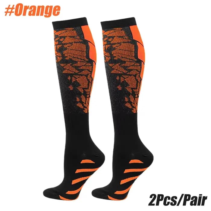 Chaussettes de compression de sport pour femmes et hommes, chaussettes de soutien du mollet pour la