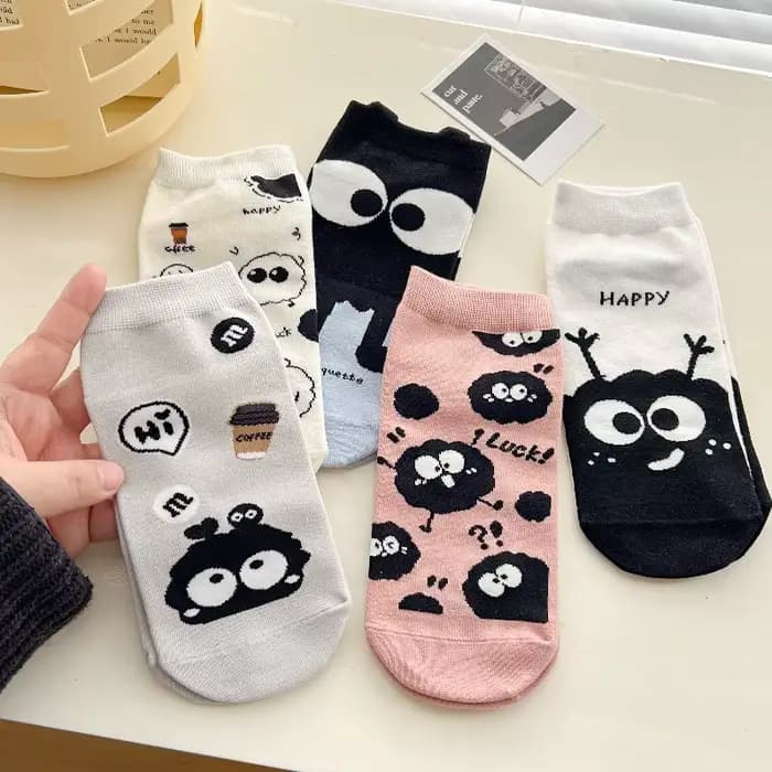 Chaussettes de Cosplay Anime pour hommes et femmes, Costume de boule de charbon, accessoires, nouvel