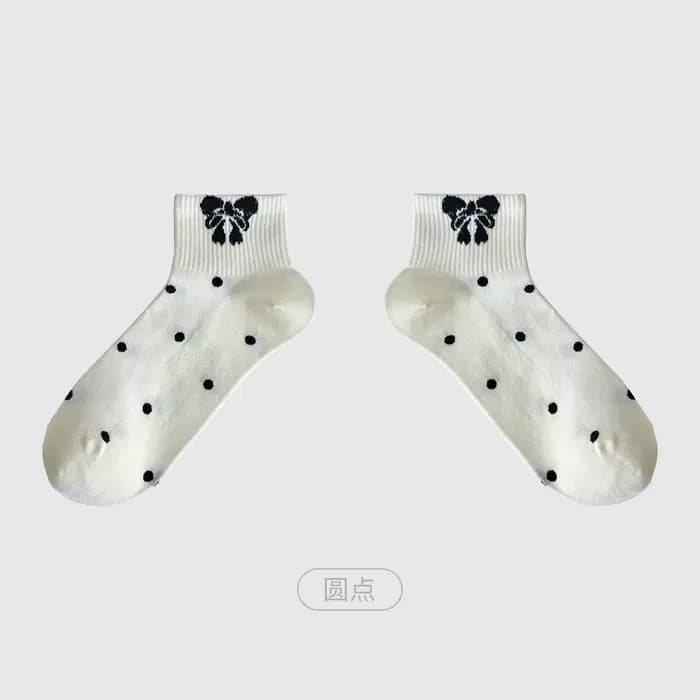 Chaussettes pour femmes printemps été nouveau nœud à la mode Kawaii mignon doux Tube court chaussett