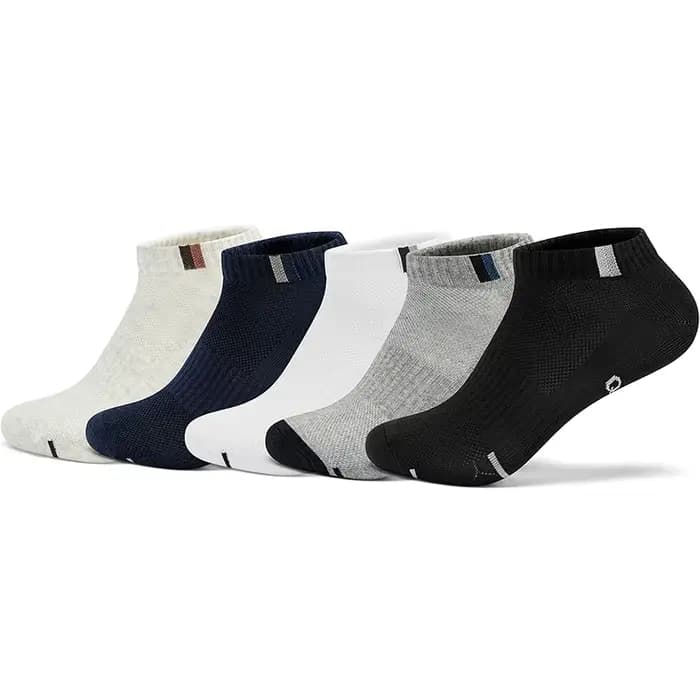 QIAODAN chaussettes de sport pour hommes 2025 nouveau décontracté court 5-Pack évacuant l'humidité v