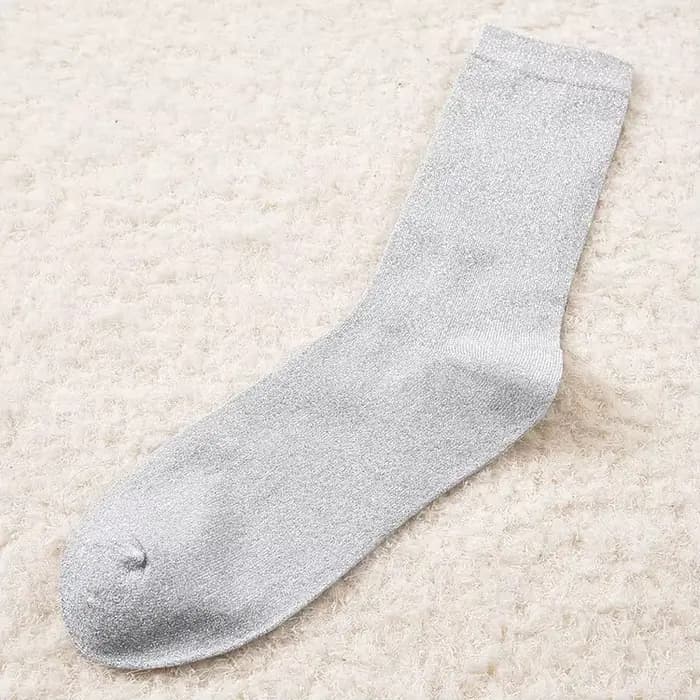 Chaussettes colorées de Style japonais, fil métallique, paillettes scintillantes, chaussettes en per