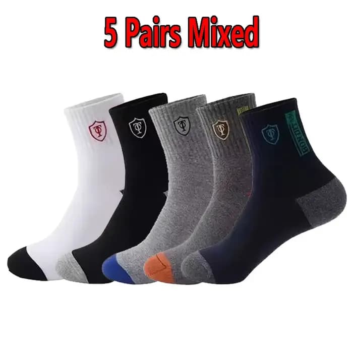 5/10 paires de chaussettes en bambou pour hommes, chaussettes de sport respirantes, anti-transpirati