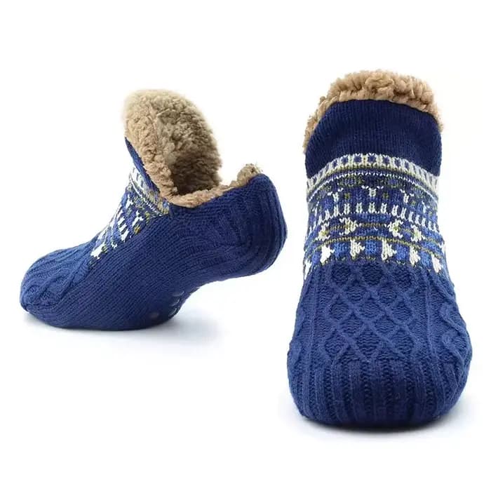 Chaussettes de sol chaudes pour hommes et femmes, chaussettes de neige, tapis de sommeil, pantoufles