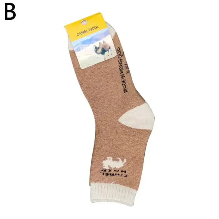1 paire hiver épaissi chaud Terry Camel chaussettes pour hommes et femmes chameau du nord chaussette