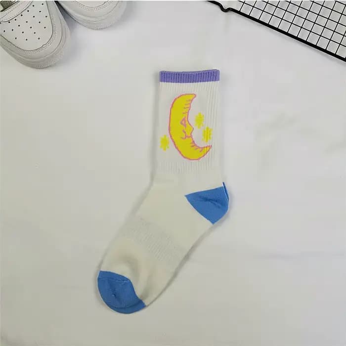 Style coréen mode Harajuku rue hip hop chaussettes unisexe drôle hommes chaussettes heureux skateboa