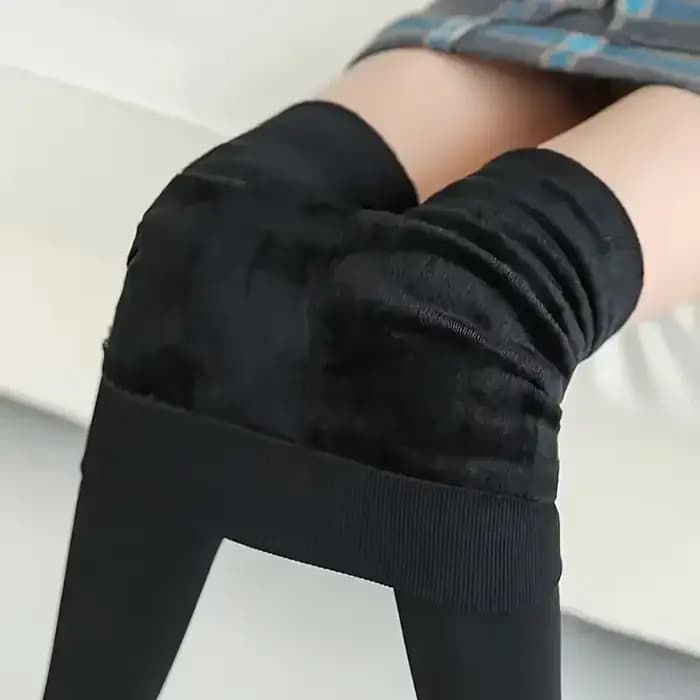 Collants doublés polaire colorés hiver femmes collants thermiques pour femme culotte peau polaire ef